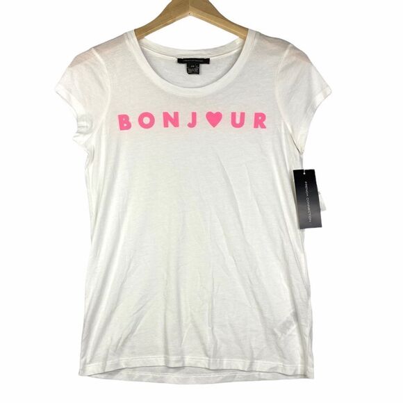 -French Connection Bonjour T-Shirt NWT XS - Picture 1 of 7